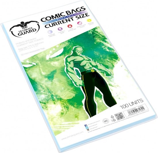 Ultimate Guard Comic Bags Resealable (100) - Current Size van Merkloos