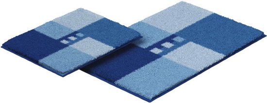 Ultra Zachte Antislip Badmat Set - 100% Polyacryl, ÖKO-TEX Gecertificeerd, 2-delig, Blauw