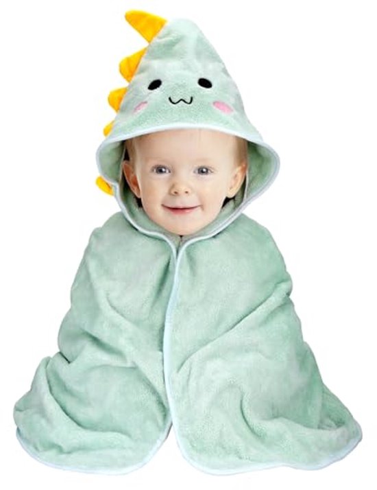 Ultrazachte Babyhanddoek met Capuchon 80x80 cm - Dierenoren voor Kinderen van 0-3 Jaar van Merkloos