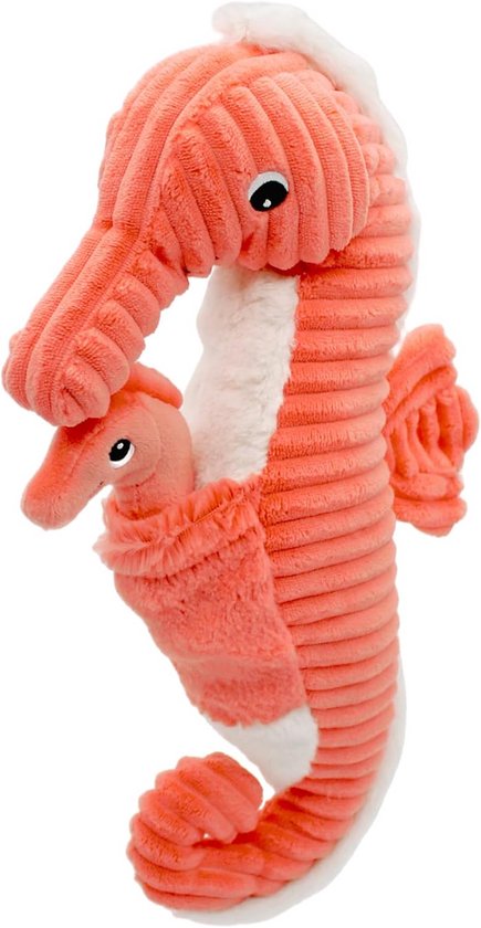 Ultrazachte Pluchen Zeepaard Knuffel met Baby - Ideaal Kraamcadeau