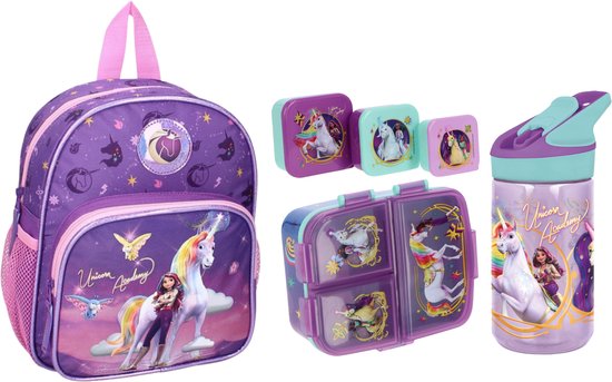 Unicorn Academy school set; rugzak en lunchset