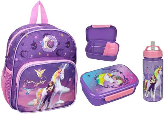 Unicorn Academy schoolset; rugzak en lunchset