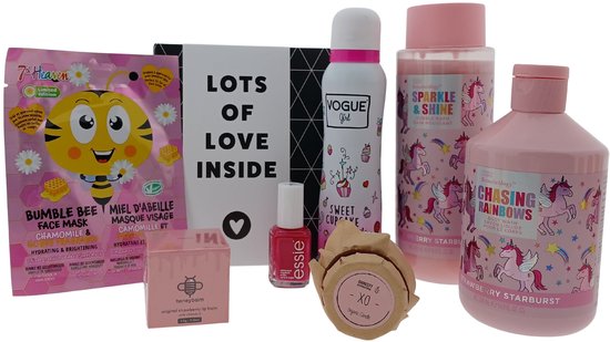 Unicorn Complete & Luxe Cadeauset met Bad & Douche - Deo - Nagellak - Chocolade - Lipbalsem - Chocolade – Luxe Badset | Verwen Cadeauset | Wellness Geschenk voor Iedereen