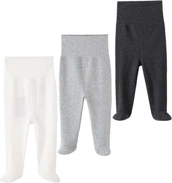 Unisex baby broek met voeten voor jongens en meisjes van 0-12 maanden van Merkloos