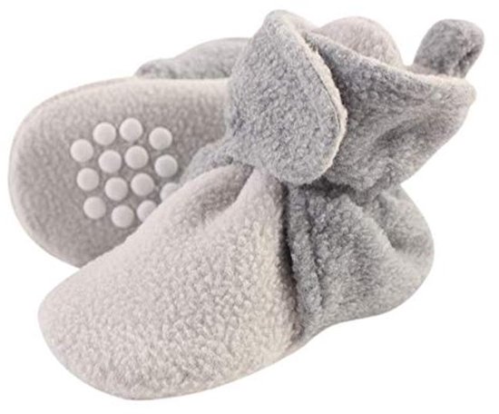 Unisex Baby Cozy Fleece Booties - Neutraal Grijs - 12-18 maanden van Merkloos