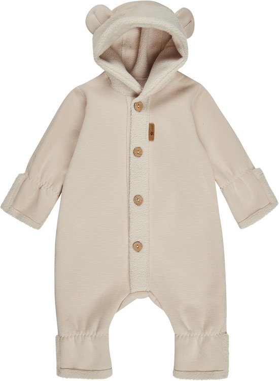 Unisex Baby Kruippak Beige Katoen Teddy Fleece Voering voor Optimale Warmte van Merkloos