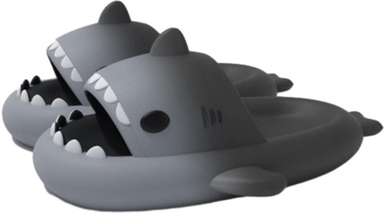 Unisex Kinder Slippers met Tijger & Haai Design - Antislip Bad- en Doucheschoenen van unisex