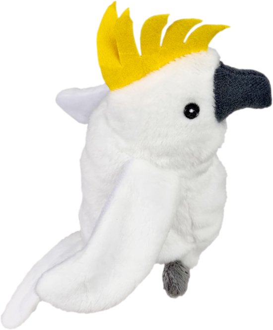 UNITOYS – Kakatoe Kinzy – 13 cm – Natuurgetrouw - Knuffel van UNITOYS