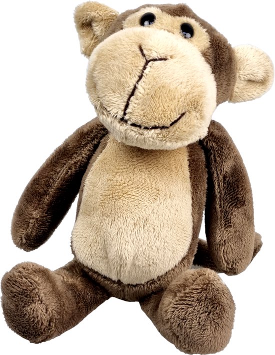 UNITOYS - Zittende Aap - Bruin - 21cm - Knuffel van UNITOYS
