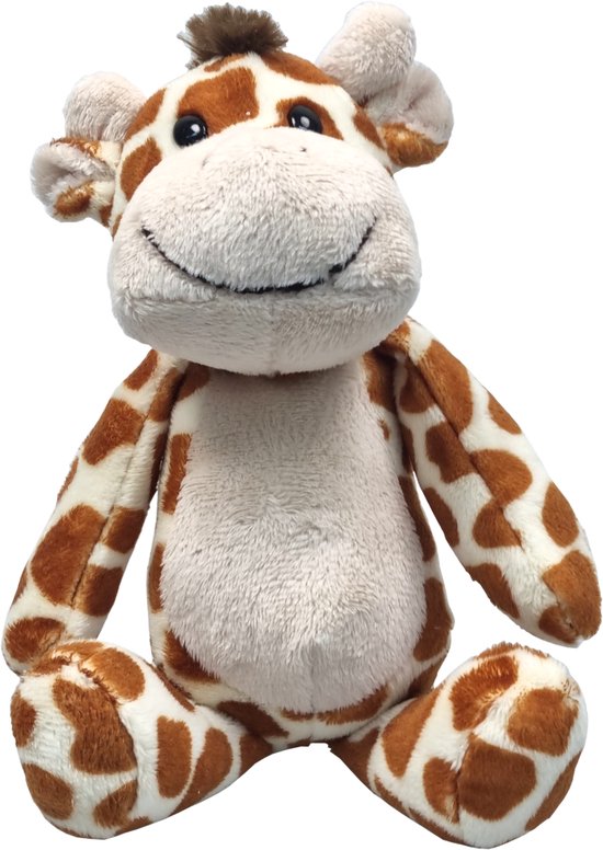 UNITOYS - Zittende Giraffe - Grijs - 21cm - Knuffel van UNITOYS