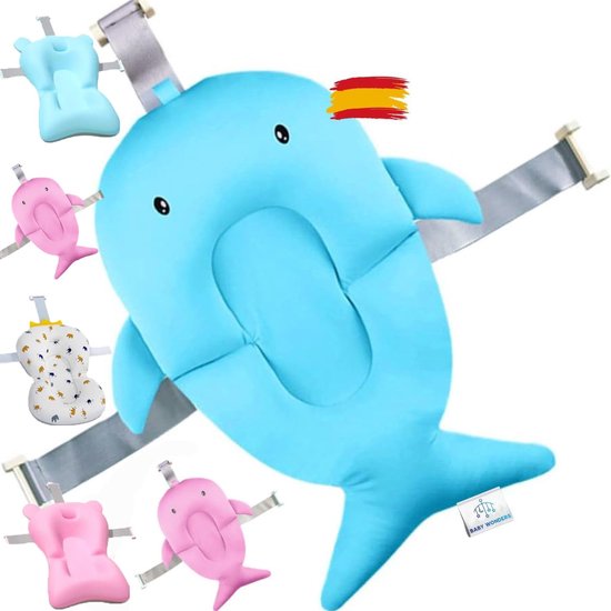 Universeel badkuipkussen voor babybadje, douchekussen, babybadje, verstelbare zitting voor babybadje, badkuipkussen, badkuipkussen, opklapbaar zitje voor badkuip... (Blauw Baby Whale) van Universeel