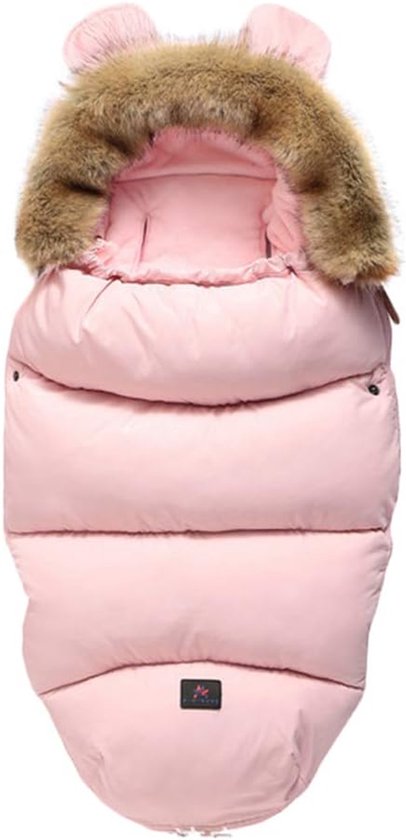Universeel Winter Voetenzak voor Kinderwagen - Warm, Winddicht & Waterafstotend Baby Slaapzak voor Buggy en Autostoel (Roze) van Merkloos