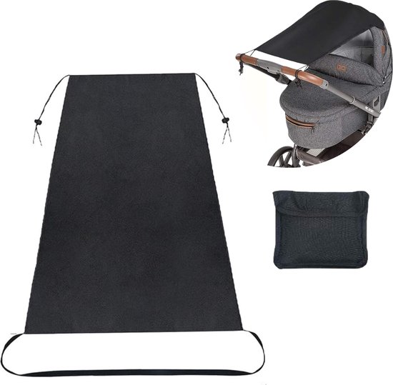 Universeel zonnescherm voor kinderwagens - Waterdicht - Extra UV-Bescherming - Teedz - Zonnekap - Zonbescherming - Regen - Wind - Teedz van Universeel