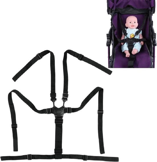 Universele 5-Punts Veiligheidsgordel voor Kinderstoel en Buggy - Verstelbaar & Veilig Nylon Harnas