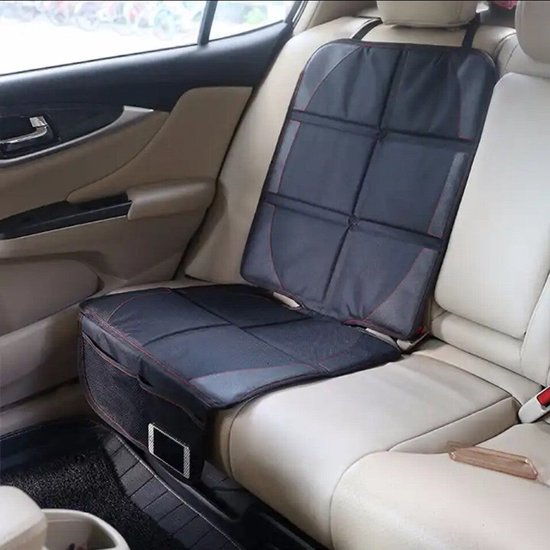 Universele Autostoelbeschermer - Geschikt voor Isofix - Kinderzitje - Met 2 opbergnetjes van Dutraap
