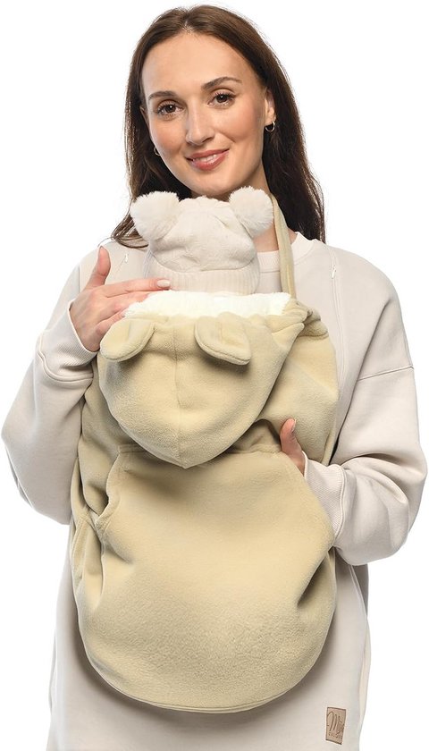 Universele Babydrager Hoes - Voetenzak voor Draagzak & Draagdoek - Beige/Wit van Universele
