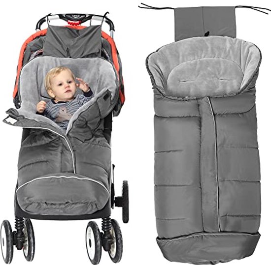 Universele babyvoetmof voor kinderwagens en buggy's - Dikke fleece, waterdicht en winddicht van Universele