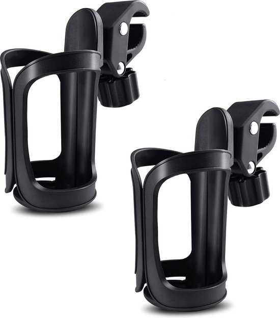 Universele Bekerhouder - Buggy Bekerhouder - Cupholder Kinderwagen - 2Stuks - Wandelwagen Flessenhouder - 360 Graden Rotatie - Eenvoudig Te Monteren - Drinkwater - Bekerhouder - Snelsluiting - Voor Fietsen, Mountainbikes, Kinderwagen En Rolstoel van Universele