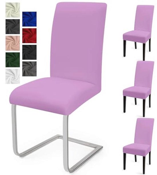 Universele Eetstoelhoezen Set van 4 - Stretch en Wasbaar voor Moderne Stoelen van Merkloos