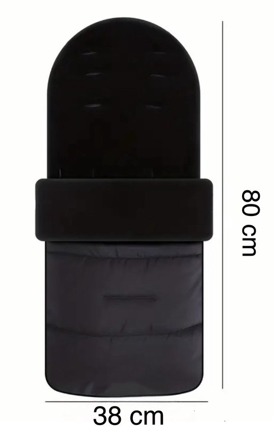 Universele Kinderwagen Voetenzak - Warm & Winddicht - Zwart - Voor Buggy en Kinderwagen van Aurelia Essentials
