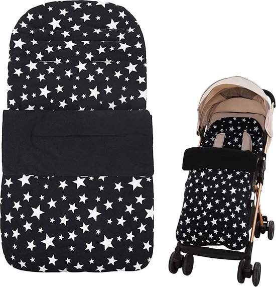 Universele Kinderwagen Voetenzak - Winter Kinderwagen Slaapzak Knusse Tenen Warme Fleece Gevoerde Deken voor Baby Buggys Joggers Zwart van Universele
