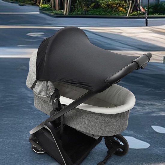 Universele kinderwagenaccessoire: zonnescherm, UV-beschermende hoes voor kinderwagen, zonneklep voor kinderwagen/autostoeltje (zonder venster)