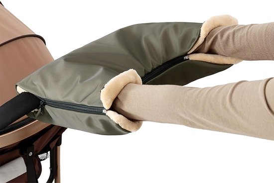 Universele kinderwagenwanten - Waterdichte kinderwagenwanten - Warme wanten met fleecevoering - Winter kinderwagenhandgreepwanten - Groen van Merkloos