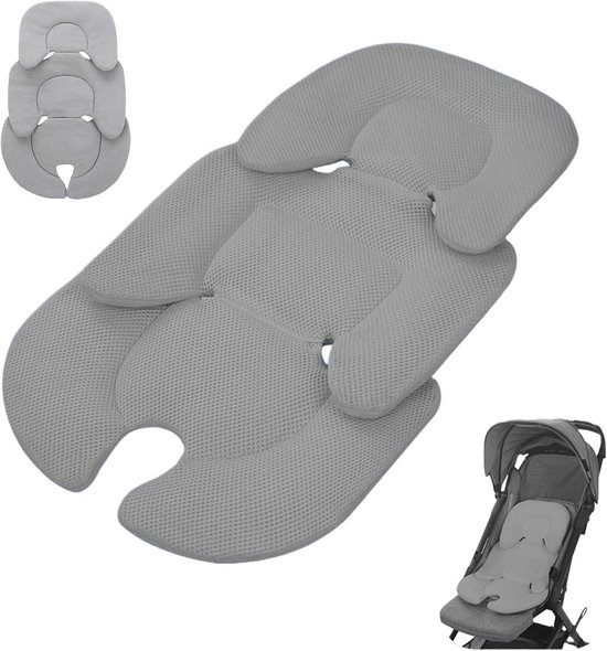 Universele kinderzitverkleiner en stoelkussen baby - Ademend en wasbaar zitverkleiner voor autostoel en babystoel