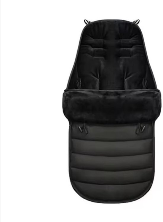 Universele Luxe Zwarte Voetenzak - Kinderwagen & Buggy, Gevoerd, Wind- en Waterafstotend van Universele
