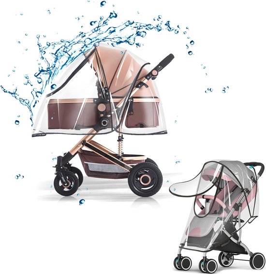Universele regenbescherming, regenbescherming, kinderwagen, universele buggy, regenbescherming, herbruikbaar, regenhoes voor kinderwagen, kinderwagen, regenhoes met ritssluiting, voor kinderauto, van Loveup