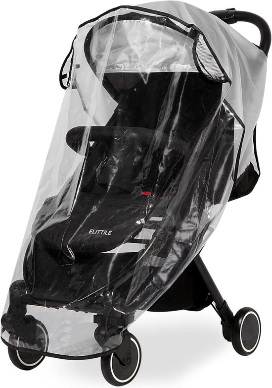 Universele regenhoes voor kinderwagens - Ademende regenhoes voor kinderwagens - Opvouwbare regenhoes voor kinderwagens - Winddicht, waterdicht, zonwerend, stofdicht, sneeuwbestendig - Geurloos en duurzaam - Eenvoudig te installeren van Merkloos