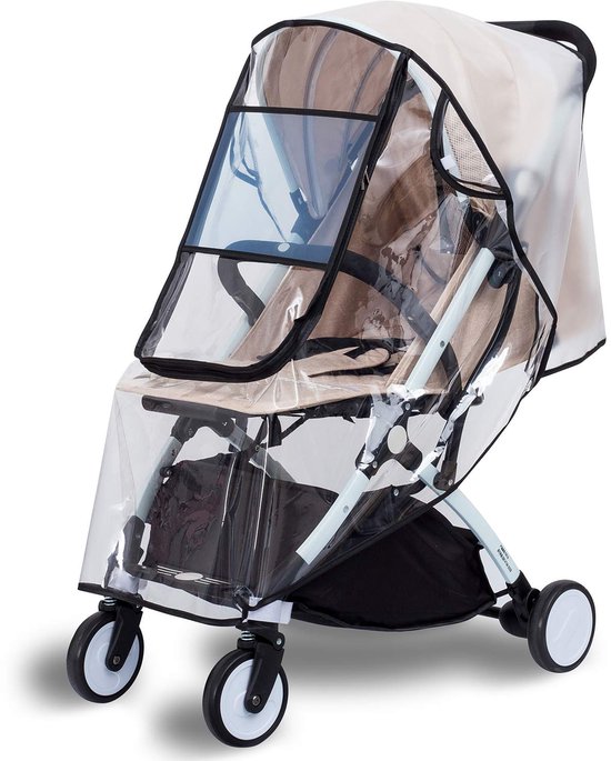 Universele regenhoes voor kinderwagens - Weerbestendige hoes voor reiskinderwagens - Kinderwagenaccessoire - Weerbestendig - Waterdicht - Stof- en sneeuwbestendig - Zwart van Aylalool