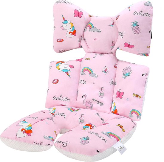 Universele stoelhoes, stoelinzet, babyzitje, sportstoelbekleding, katoen, ademend, voor kinderwagens, buggy's (regenboog en paard) van Universele