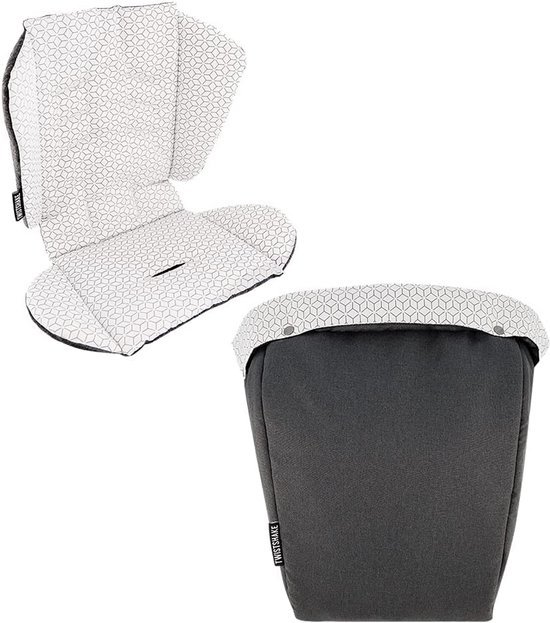 Universele Stoelverkleiner en Voetenzak Set voor Kinderwagen - Ademend en Warm