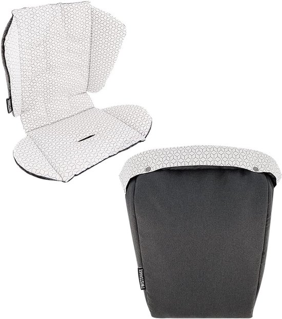 Universele Stoelverkleiner en Voetenzak Set voor Kinderwagen - Ademend en Warm van Universele
