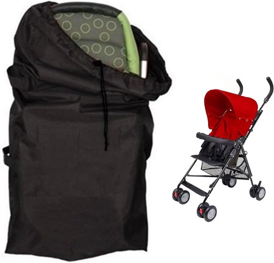 Universele transporttas voor kinderwagens, reistas voor kinderwagens in het vliegtuig, reistas voor kinderwagens, kinderwagentas voor vliegreizen, kinderwagentransporttassen voor treinreizen op de luchthaven (117 x 53 x 33 CM) Cyslmuk van Merkloos