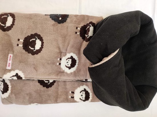 Universele Voetenzak - Baby Dekje - Kinderwagen Gebruik - Ademend Katoen - 450 Gram - Bruin van Universele