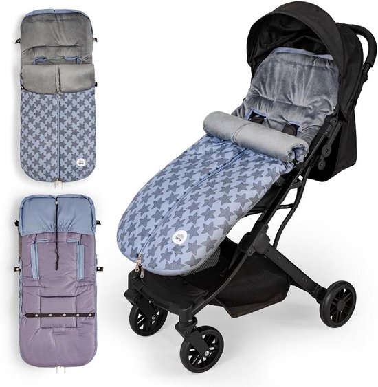 Universele Voetenzak - Baby slaapzak - Wandelwagen comfort - Waterdicht technisch weefsel - 900 g - Star Marino Grijs