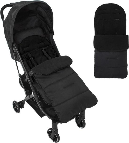 Universele Voetenzak - Baby slaapzak - Warmte buiten - Waterdicht Oxford stof - 80 cm - Zwart