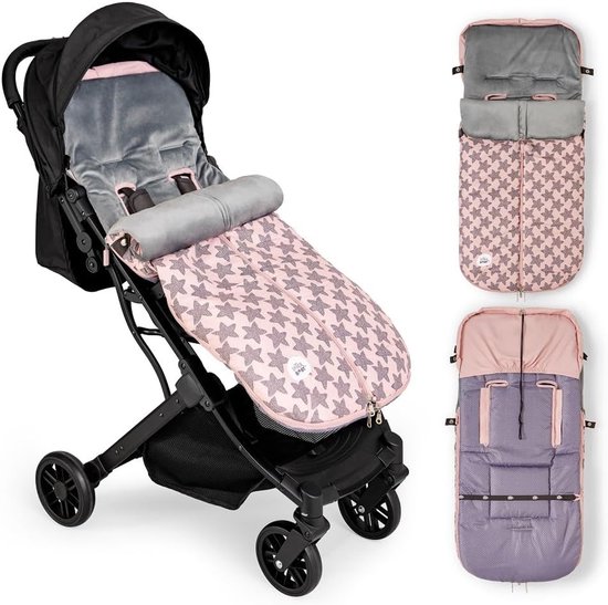 Universele Voetenzak - Baby Slaapzak - Winter Wandelingen - Ademend Anti-allergisch - 53 x 47 x 11 cm - Marineblauw Roze