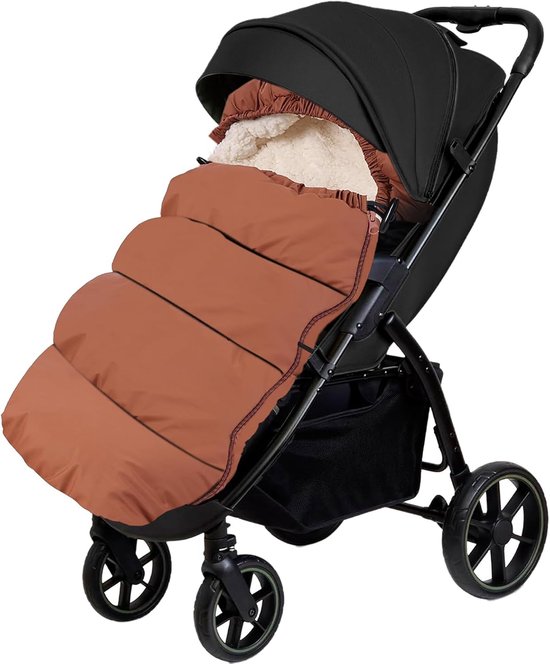 Universele Voetenzak - Baby Voetenzak - Winterse Wandelingen - Dubbellaags Verdikt - 100 cm - Bruin