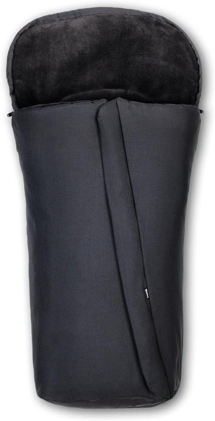 Universele Voetenzak - Baby Wikkeldeken - Warm Blijven - Fleece gevoerd - 5-punts gordel - Zwart