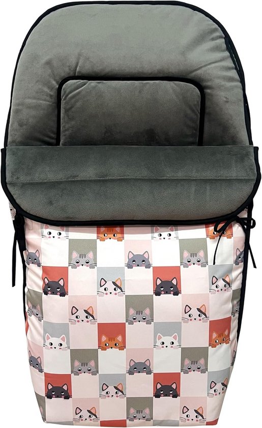 Universele Voetenzak - Baby Winterzak - Wandelen Buiten - Waterdicht Fleece - 60 x 50 cm - Zwart