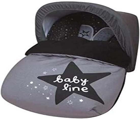 Universele Voetenzak - Fleece Dekentje - Baby Comfort - Inclusief Afdekking - 86 x 55 cm - Zwart van Universele