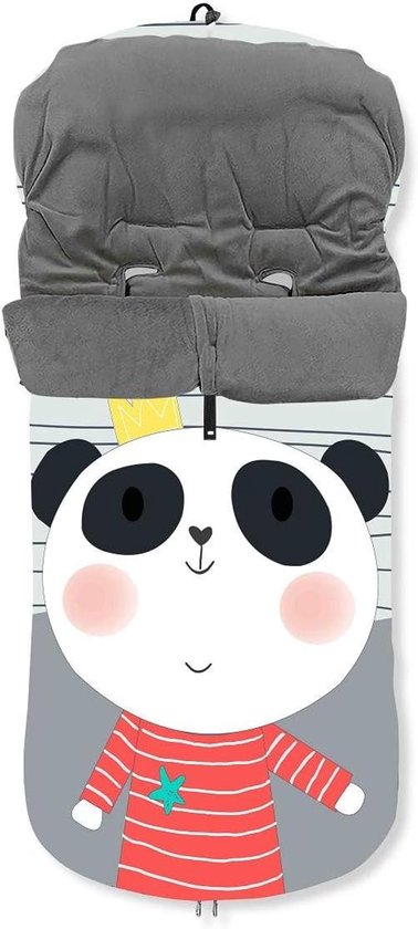 Universele Voetenzak - Kinderwagen Accessoire - Baby Warm Houden - Waterdicht Ademend Materiaal - 46 x 105 cm - Panda Uniseks