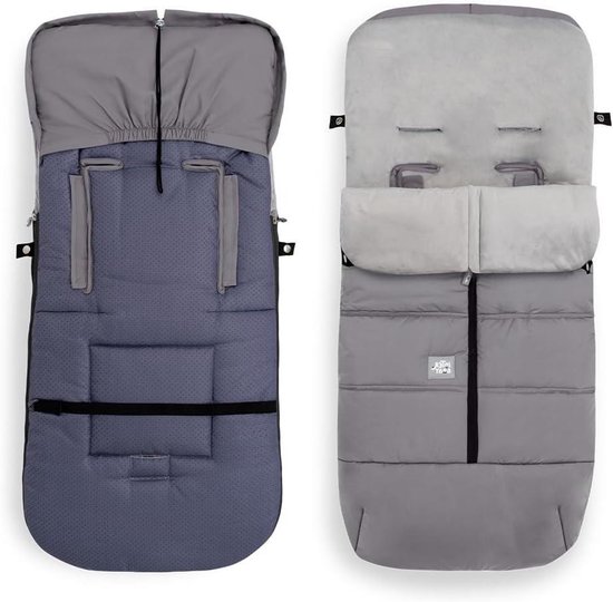 Universele voetenzak - Kinderwagen deken - Baby warm houden - Waterdicht technisch weefsel - 1 Unité - Grijs