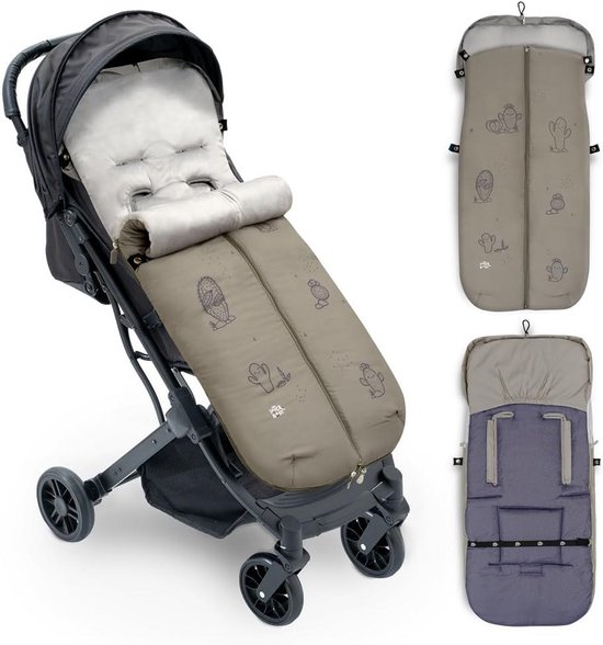 Universele Voetenzak - Kinderwagen Dekje - Baby Warm Houden - Waterdicht Ademend Weefsel - 105 x 46 cm - Cactus Groen van Universele