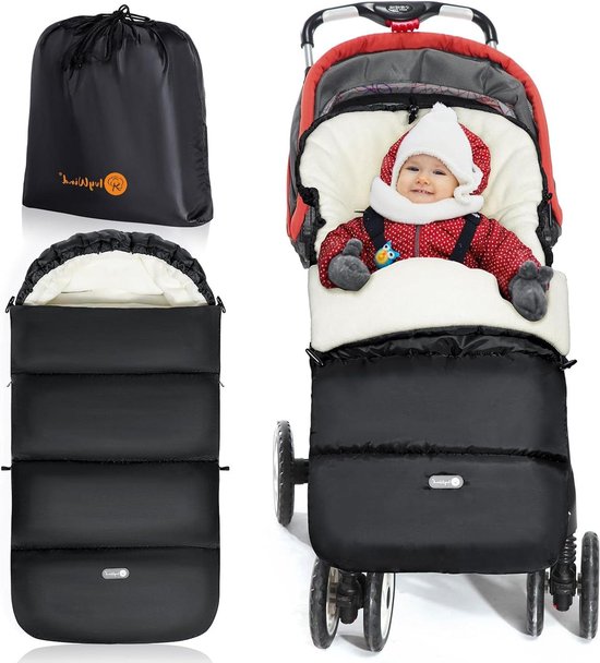 Universele Voetenzak - Kinderwagen Voeten - Warm Blijven - Waterdicht & Ademend - 95x50 cm - Zwart-Wit