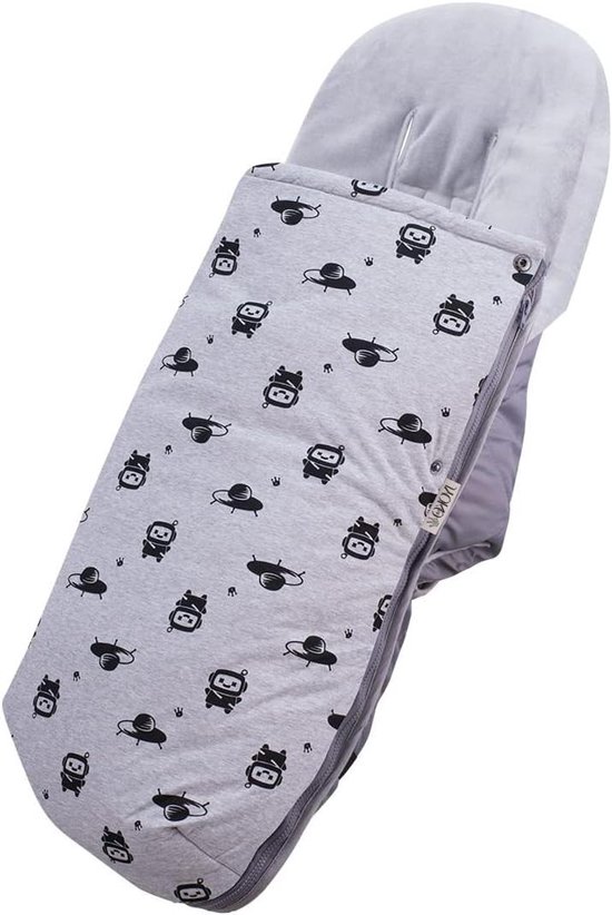 Universele Voetenzak - Kinderwagen Zak - Bescherming Tegen Kou - Hypoallergeen Fleece Materiaal - 42x100 cm - Robot Space