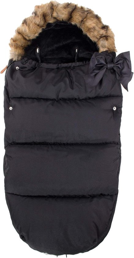 Universele Voetenzak voor Buggy en Autostoel - Warm en Comfortabel - 90 cm Zwart van Merkloos